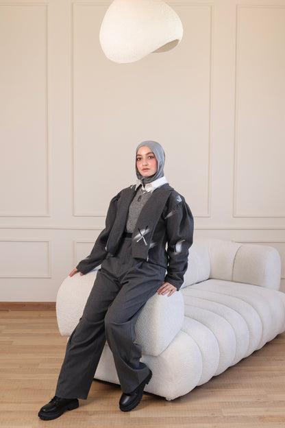 Peacock Cropped Jacket