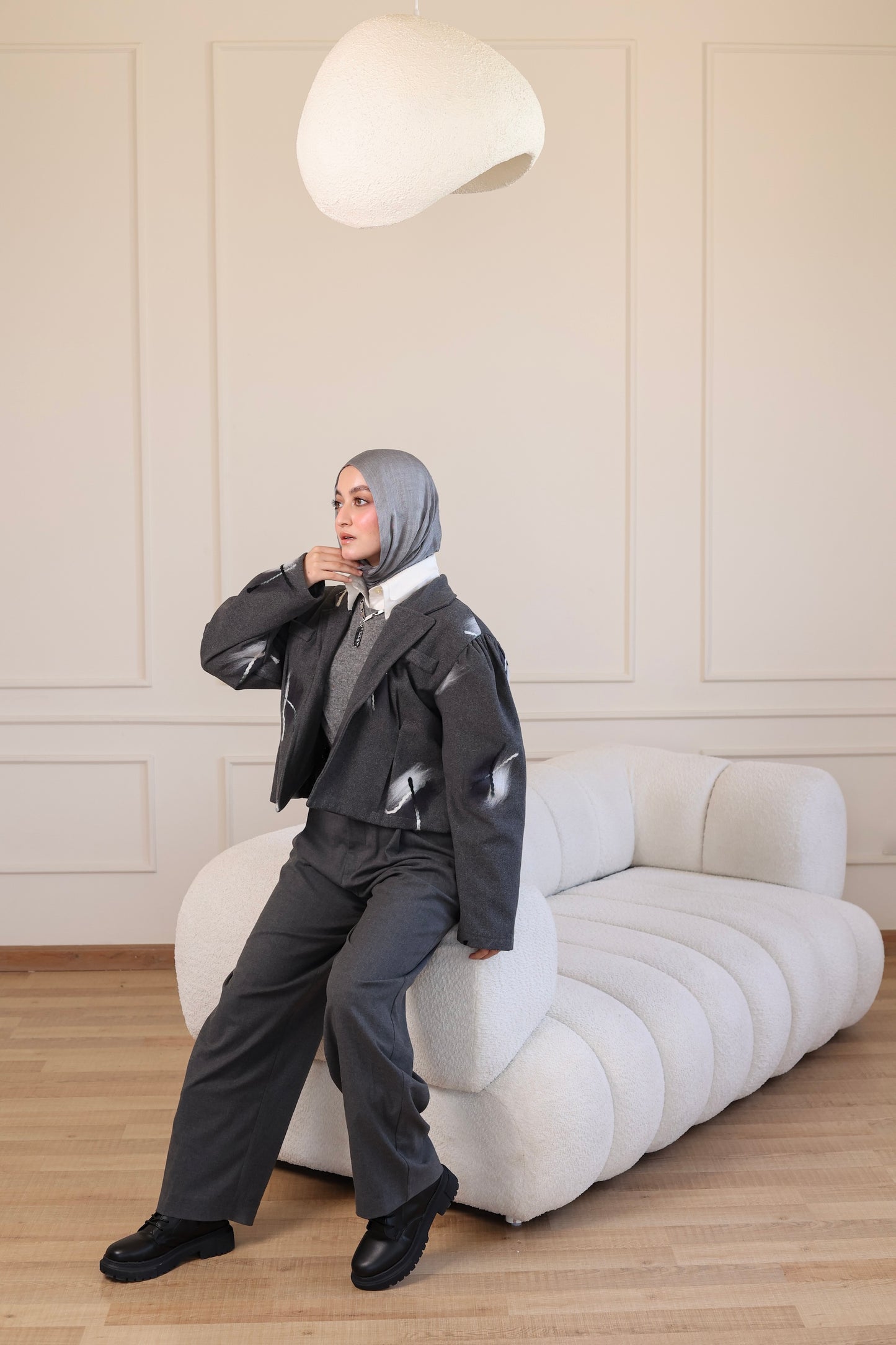 Peacock Cropped Jacket