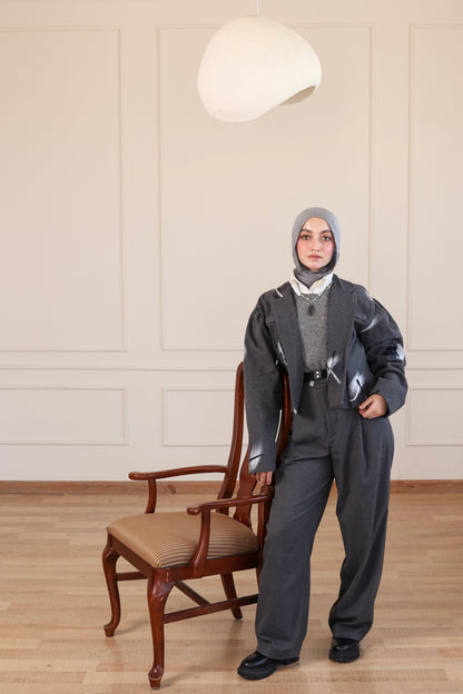 Peacock Cropped Jacket