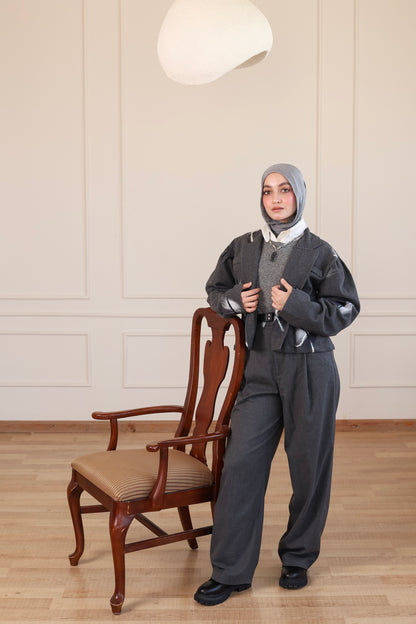 Peacock Cropped Jacket