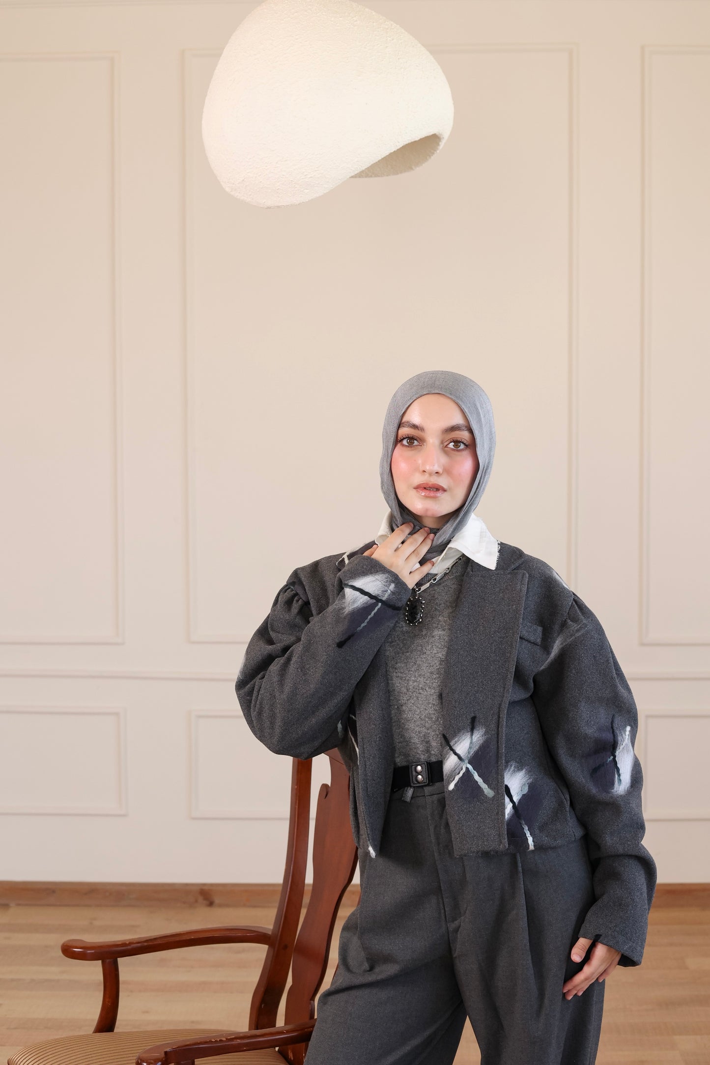 Peacock Cropped Jacket