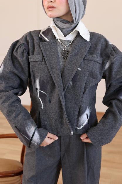 Peacock Cropped Jacket