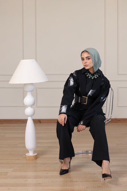 Peacock Cropped Jacket