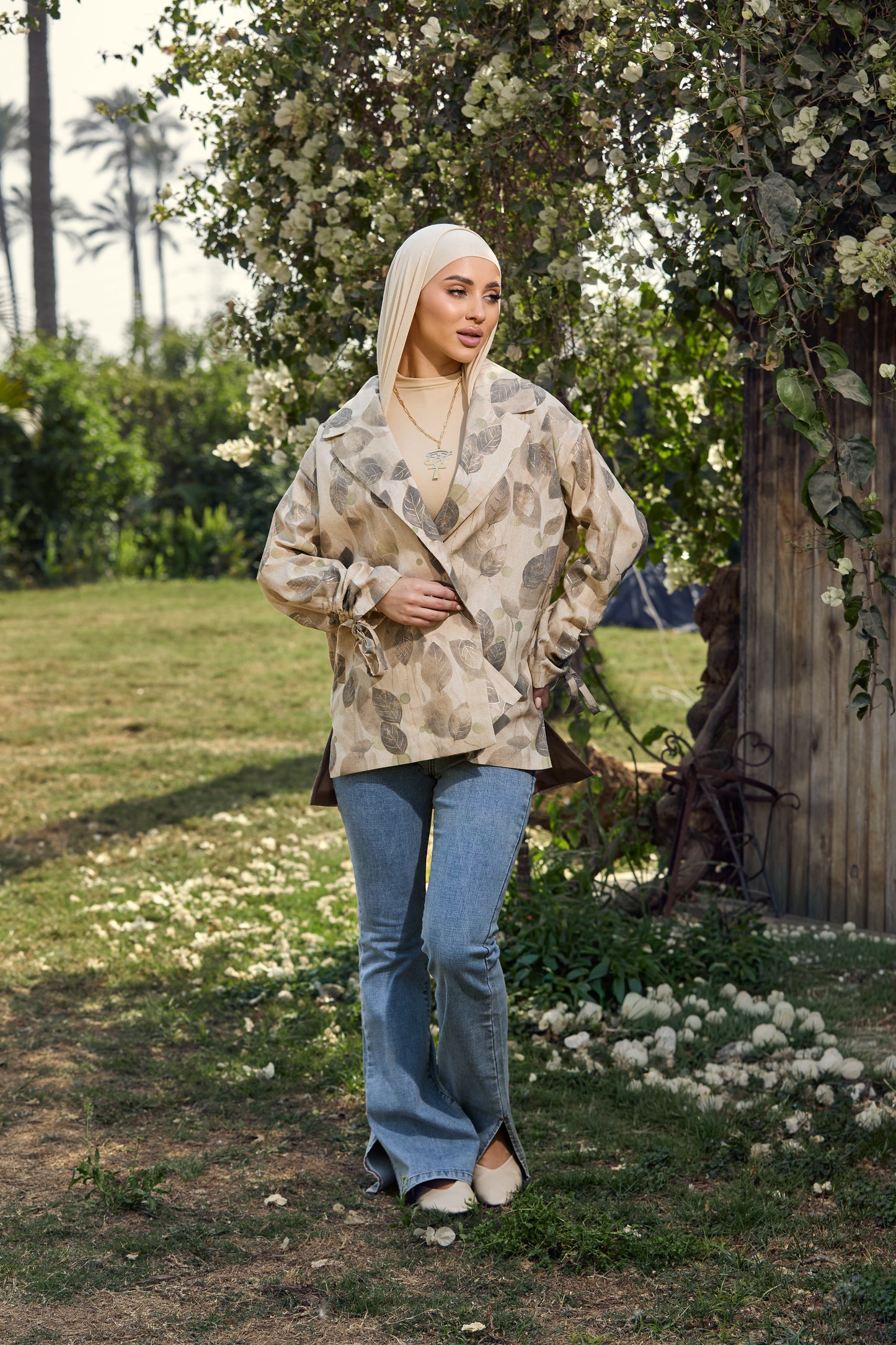 Boho Leaf Blazer