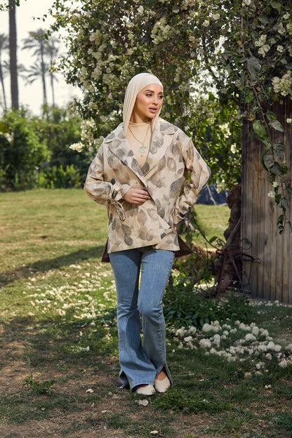 Boho Leaf Blazer