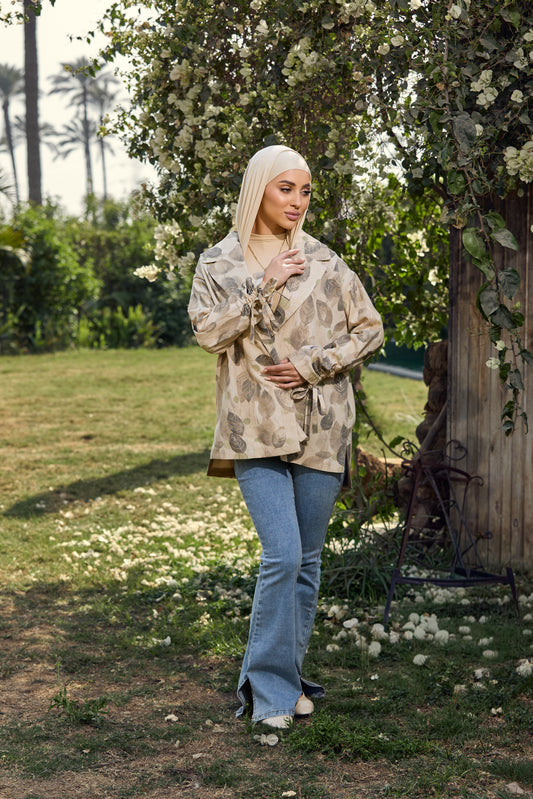 Boho Leaf Blazer