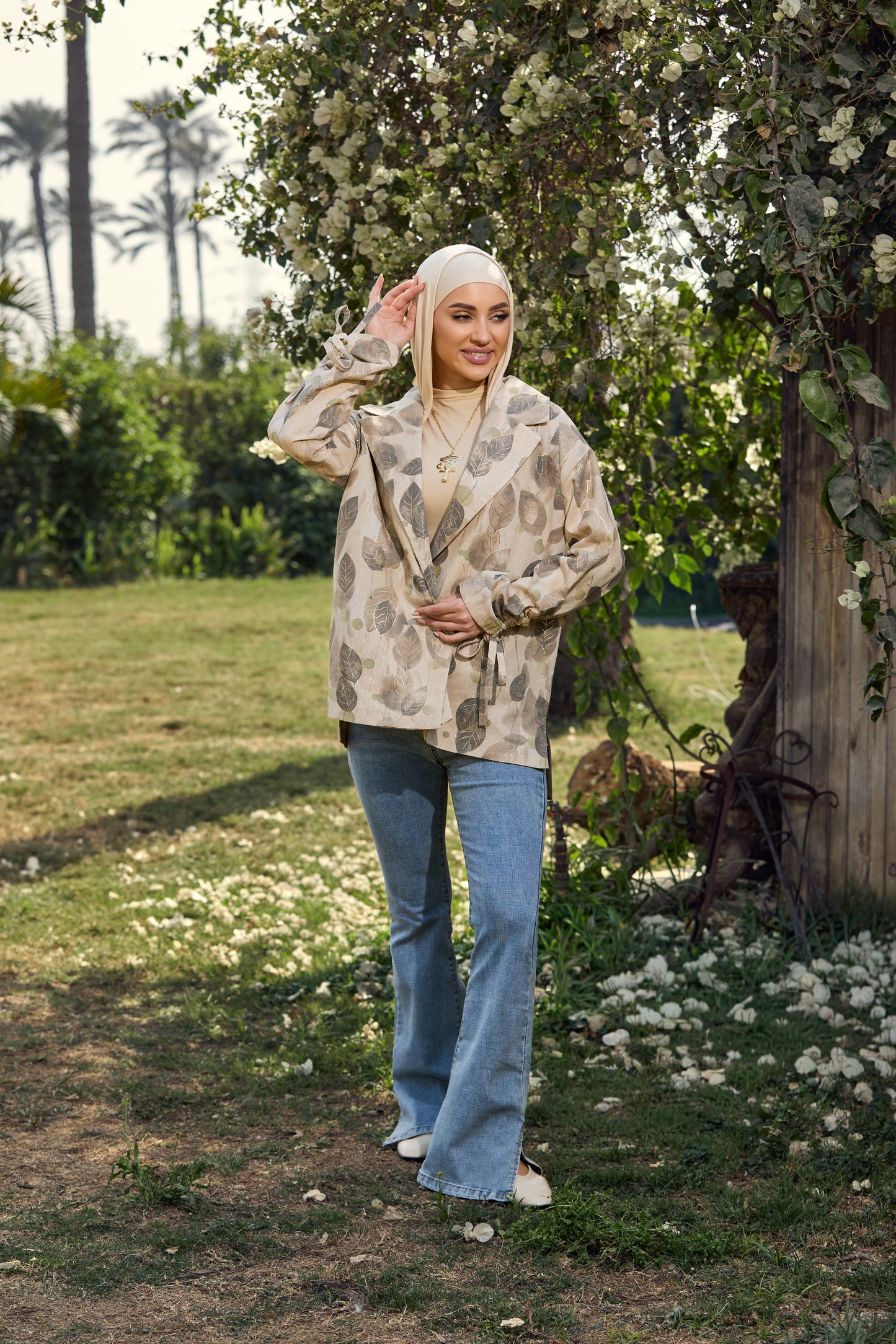 Boho Leaf Blazer
