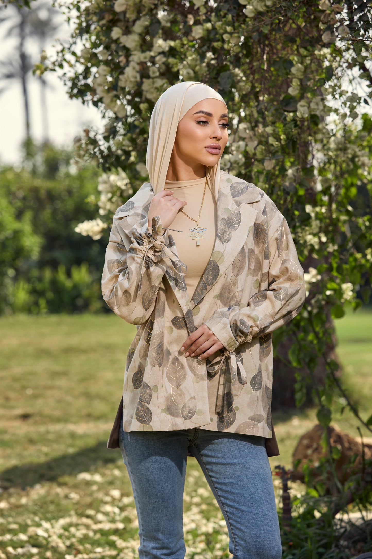 Boho Leaf Blazer