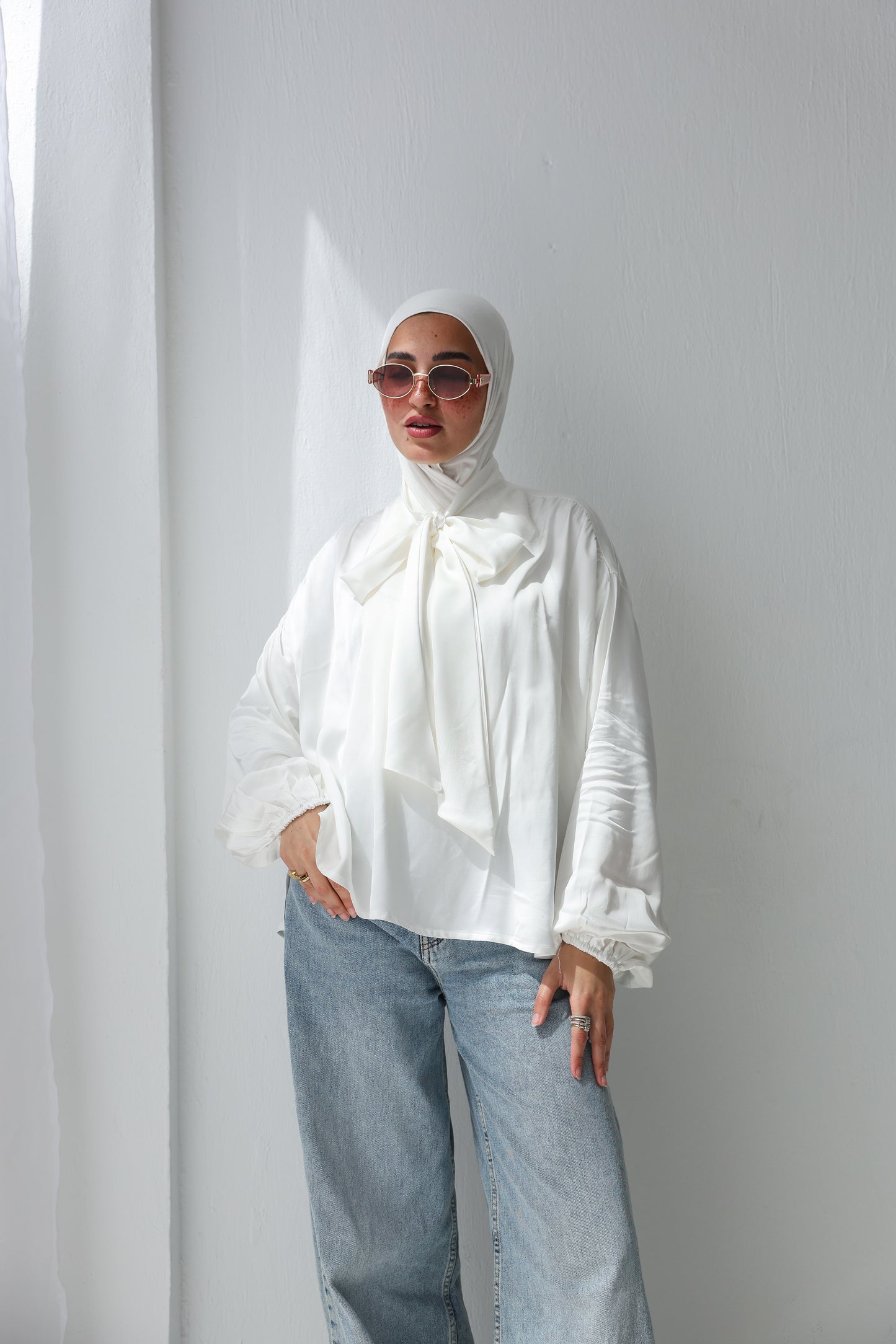 glossy touch blouse