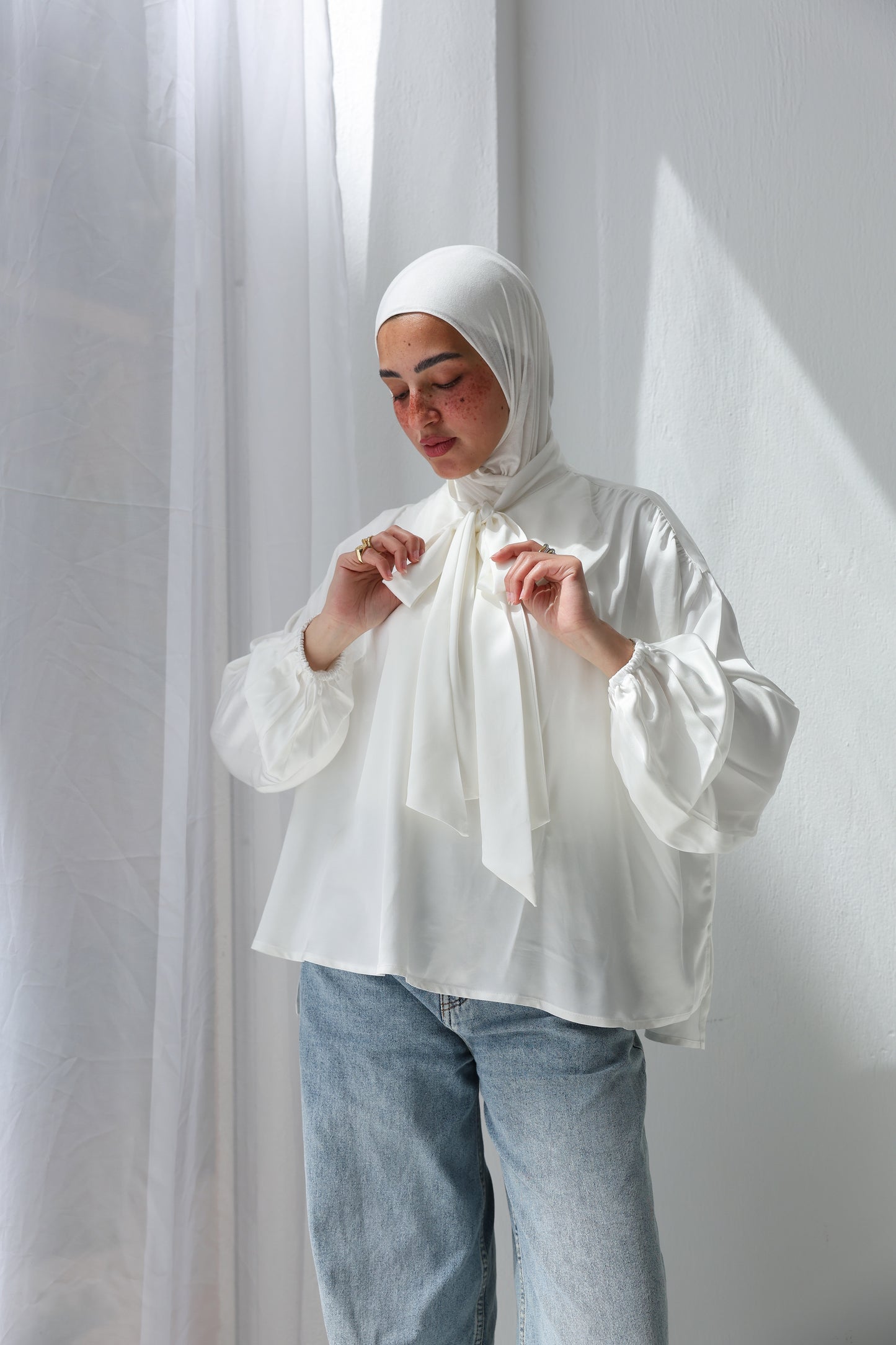 glossy touch blouse