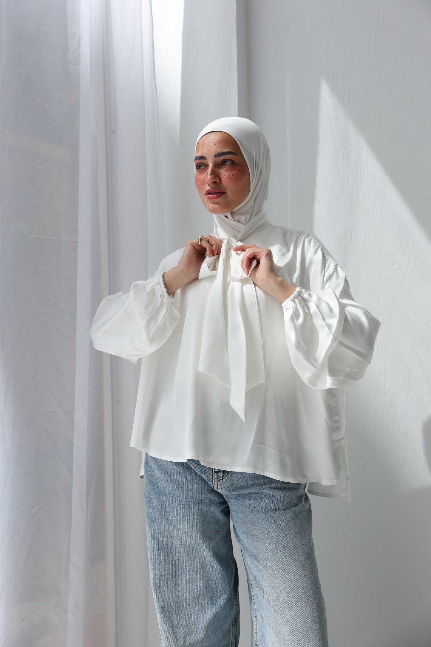 glossy touch blouse