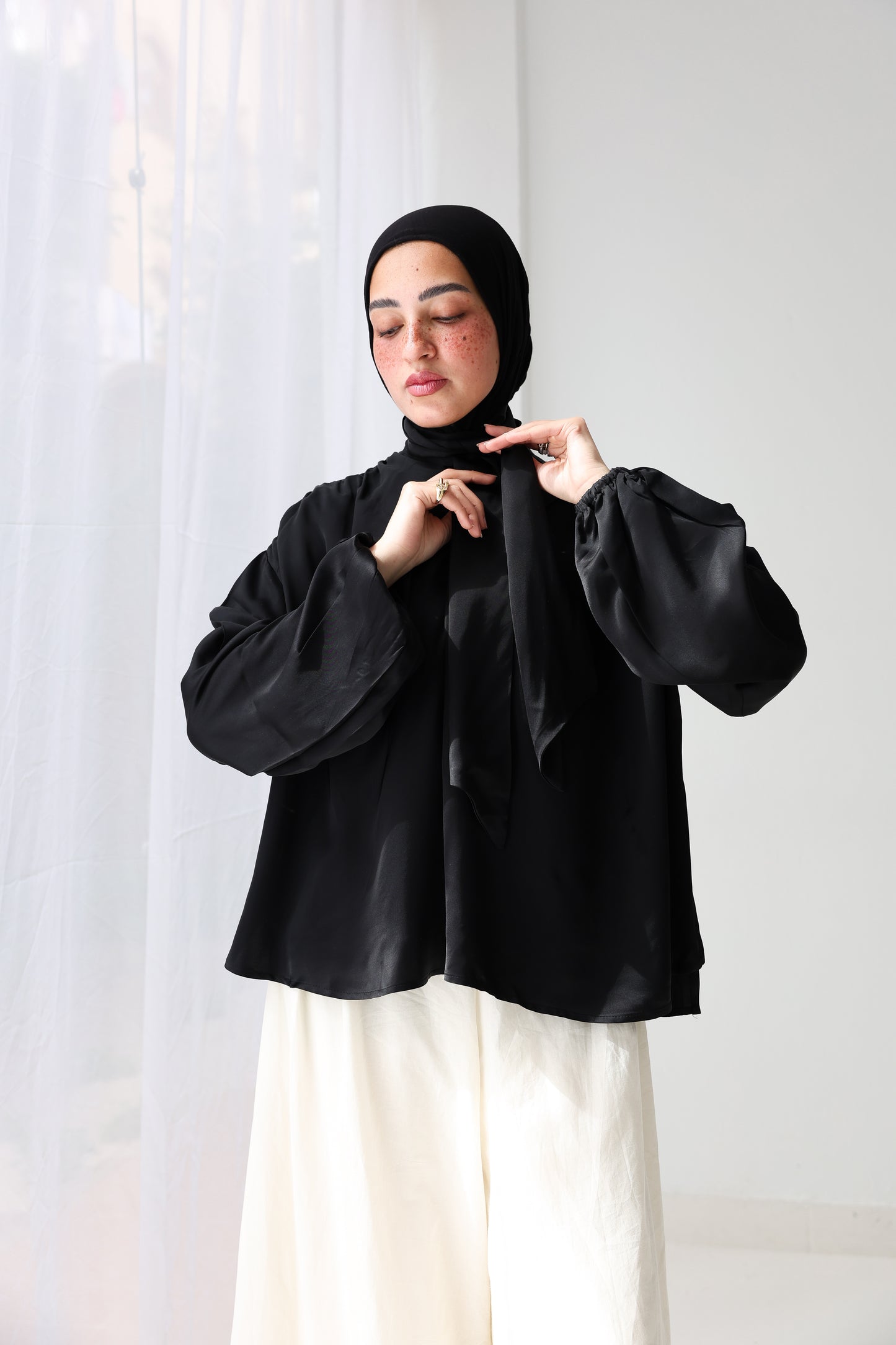 glossy touch blouse