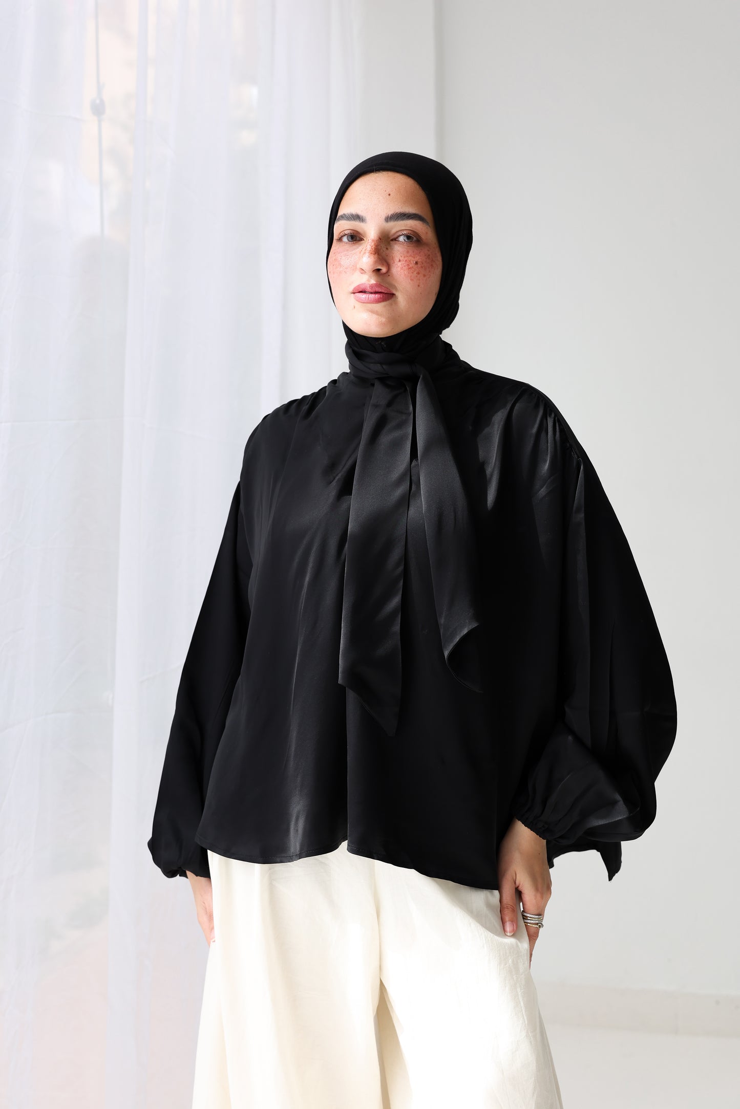 glossy touch blouse