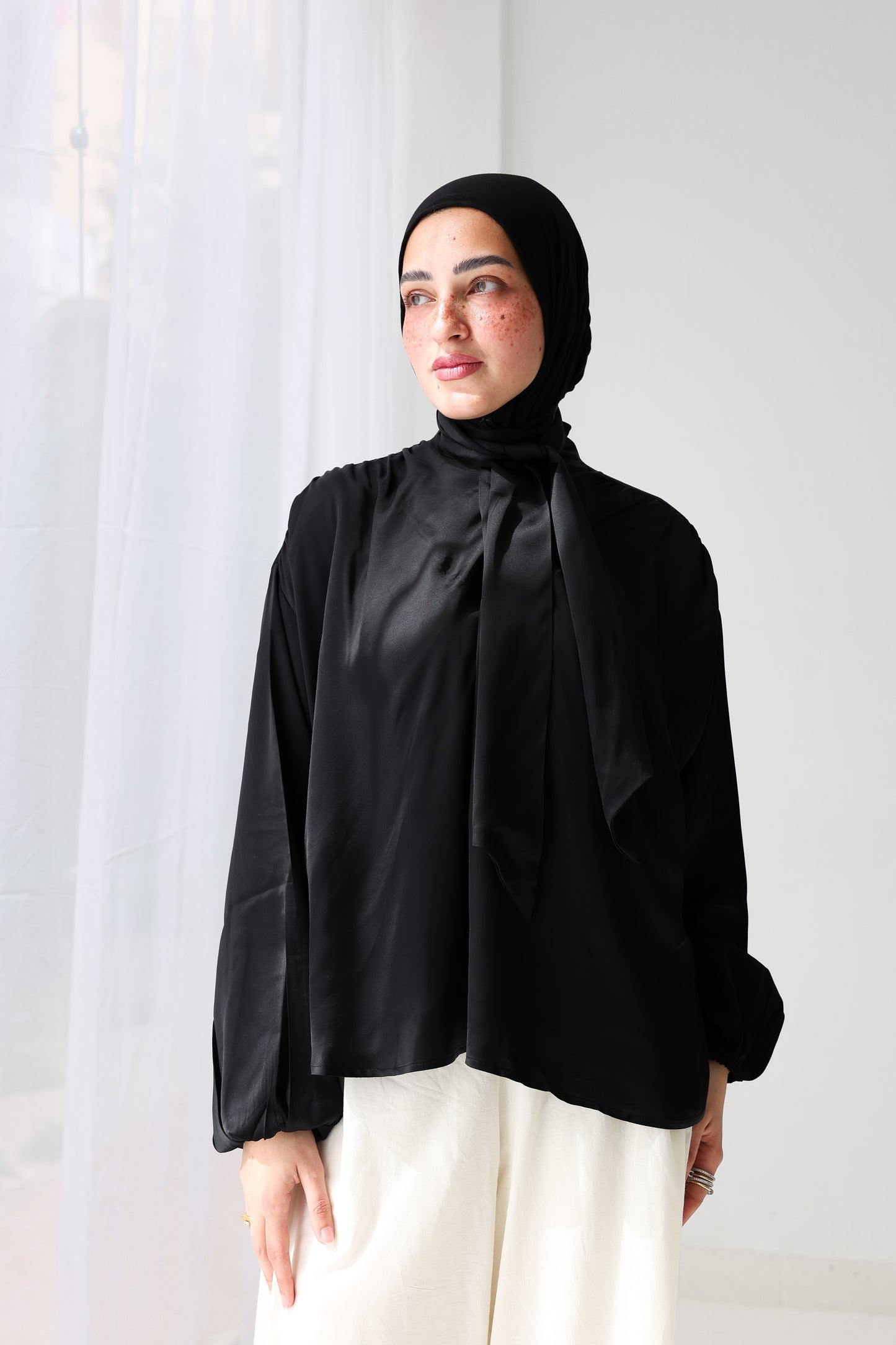 glossy touch blouse