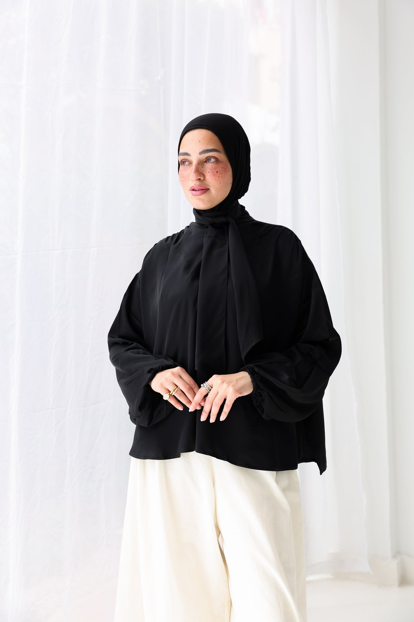 glossy touch blouse