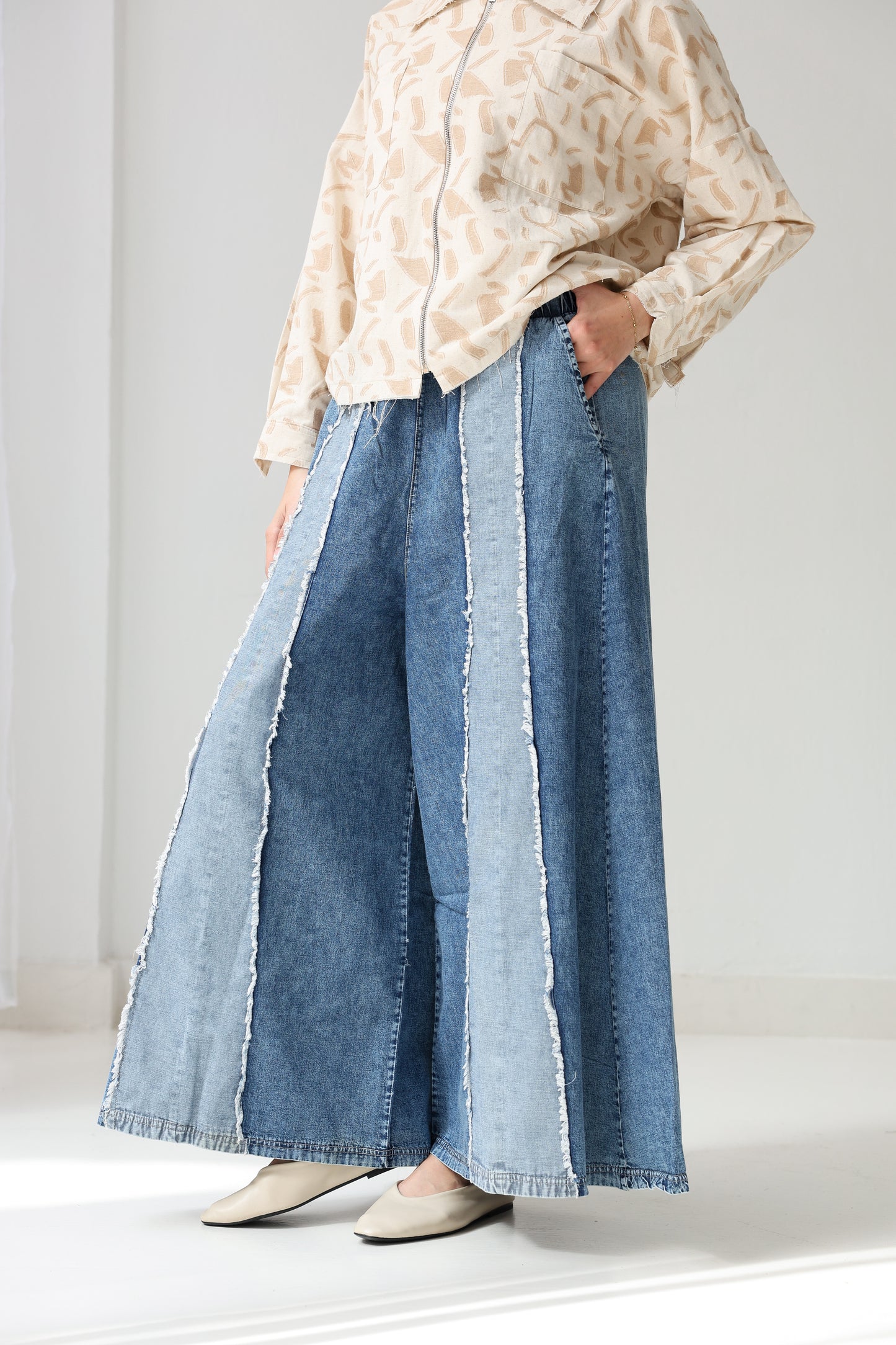 Extra wide-leg denim