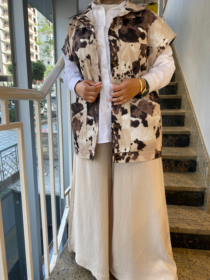 Linen wide leg pants