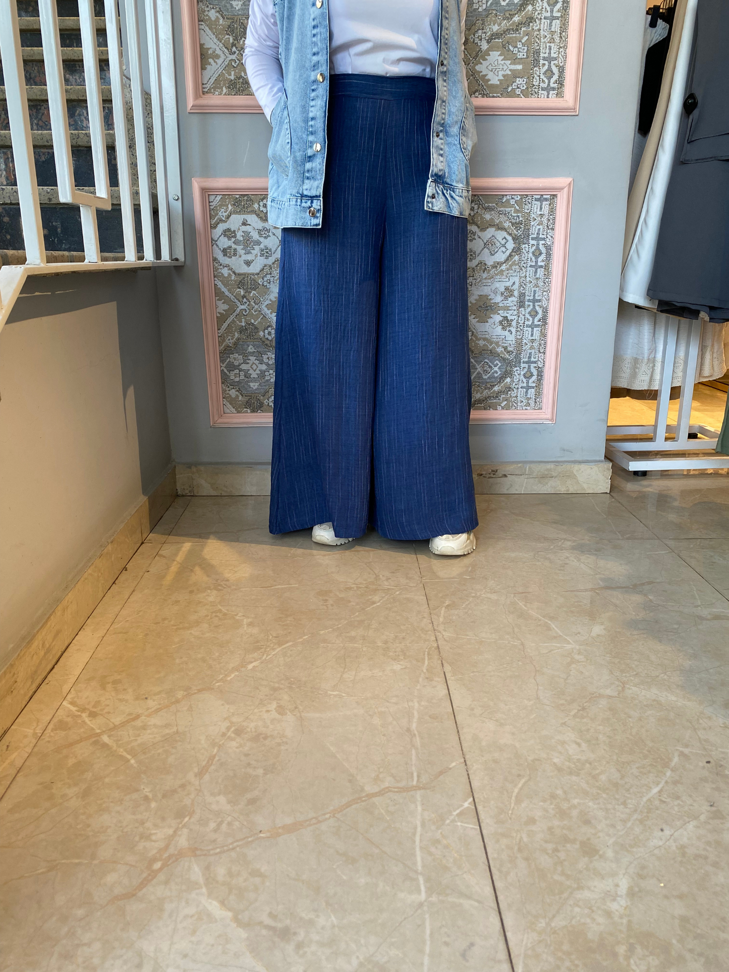 Linen wide leg pants