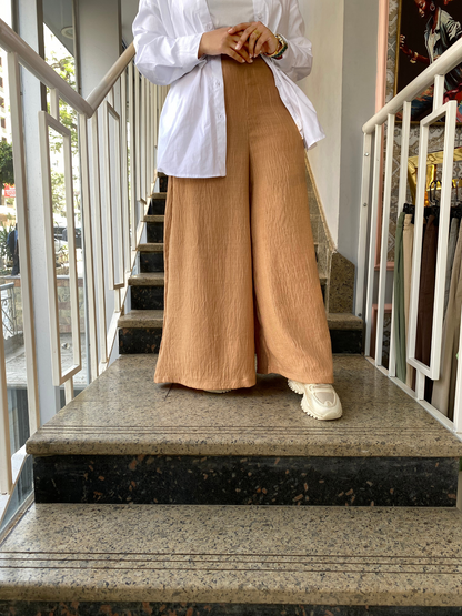 Linen wide leg pants